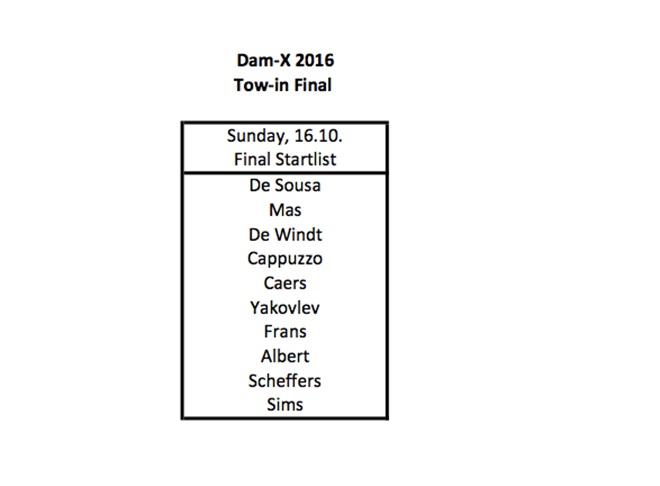 Tow-in finalists from last to first place © SW